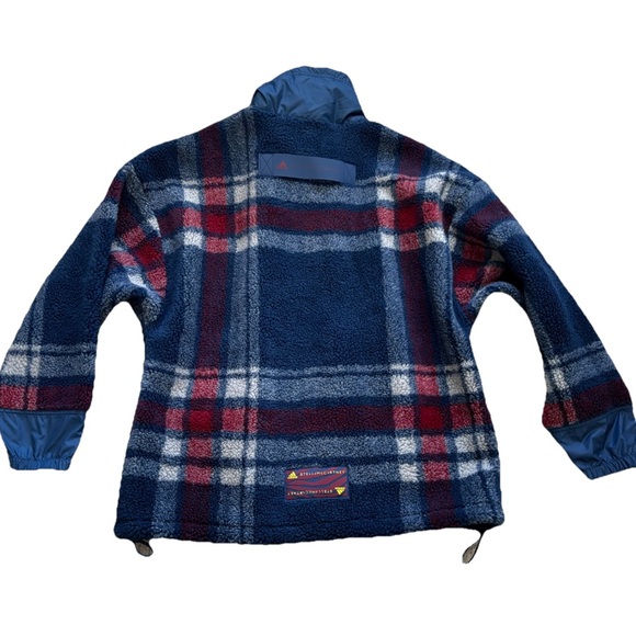 Adidas by Stella McCartney Blue and Red Plaid Jacket - Picture 3 of 8